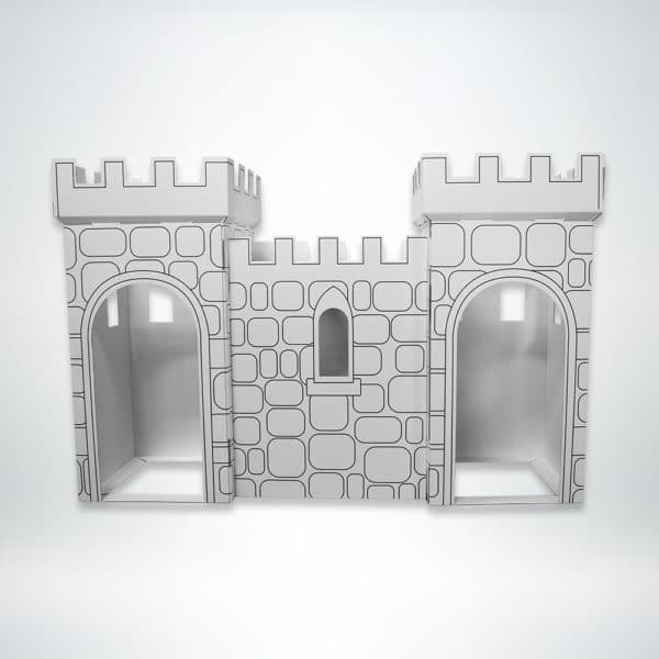 FunDeco Castle Playhouse black and white back