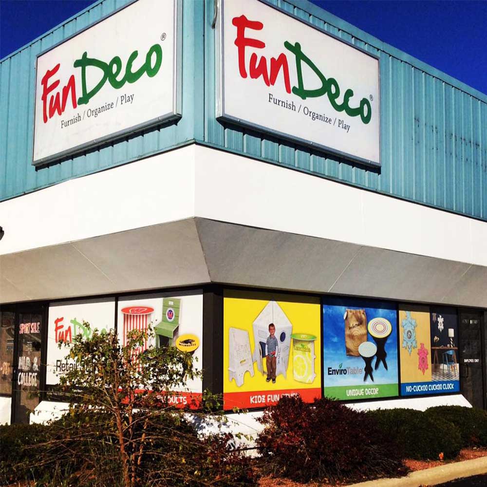 FunDeco Products front of store - learn about who we are