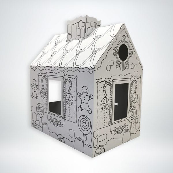 FunDeco Gingerbread Playhouse back