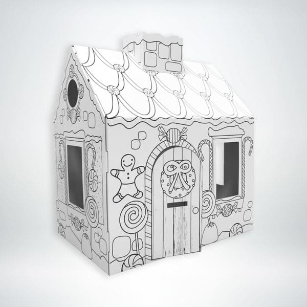 FunDeco side of Gingerbread Playhouse