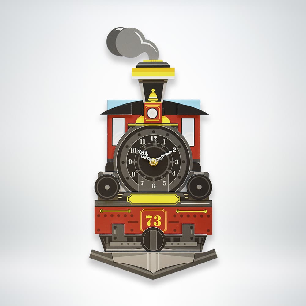 FunDeco Train Clock front